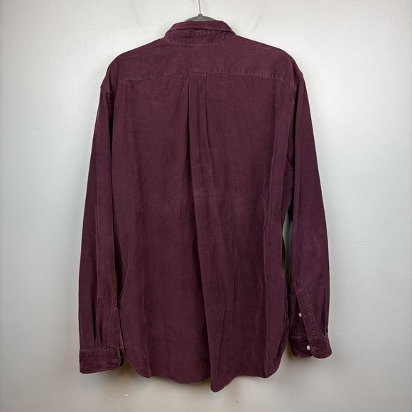 Ralph Lauren Shirt Mens XLT Tall Purple Corduroy Long Sleeve Button Down Casual - Picture 6 of 10